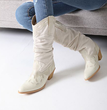  네추럴셔링 파이톤콤비 5cm 웨스턴부츠 마부츠