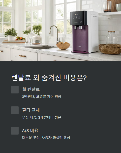 렌탈료 외 숨겨진 비용은?