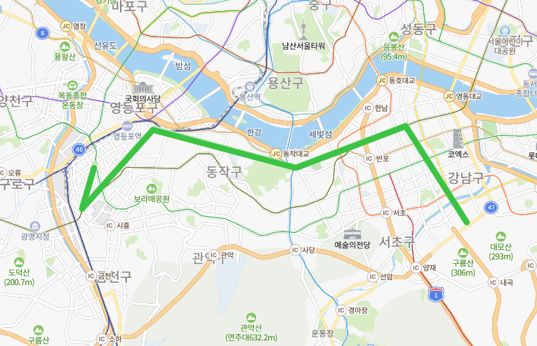  [서울] 6411번 버스 노선, 시간표 : 신도림역, 대방역, 논현역, 선릉역,개포동