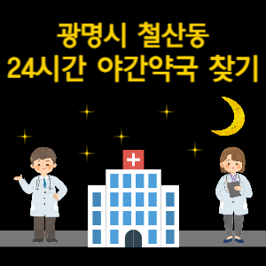 광명시 철산동 24시간 야간 심야 당번약국 찾기