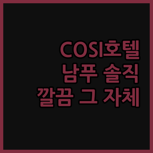 COSI 비엔티안 남푸 호텔 솔직 후