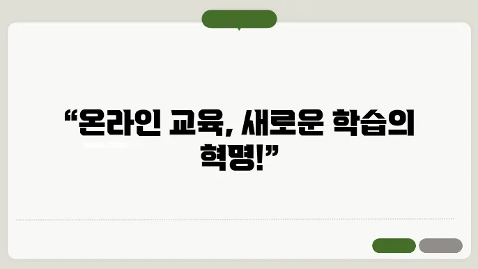 코로나 시대 이후 온라인 교육의 잨주