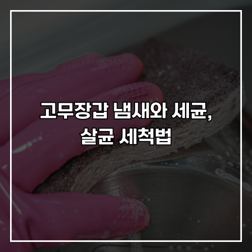 고무장갑 냄새와 세균, 한 번에 해결하는 살균 세척법
