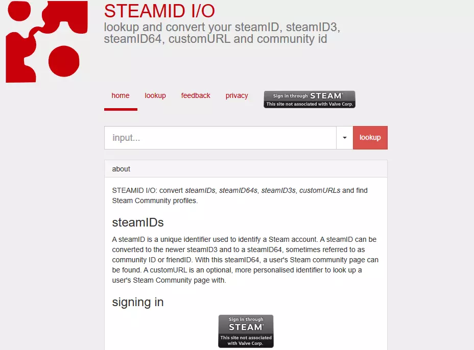 STEAMID I/O