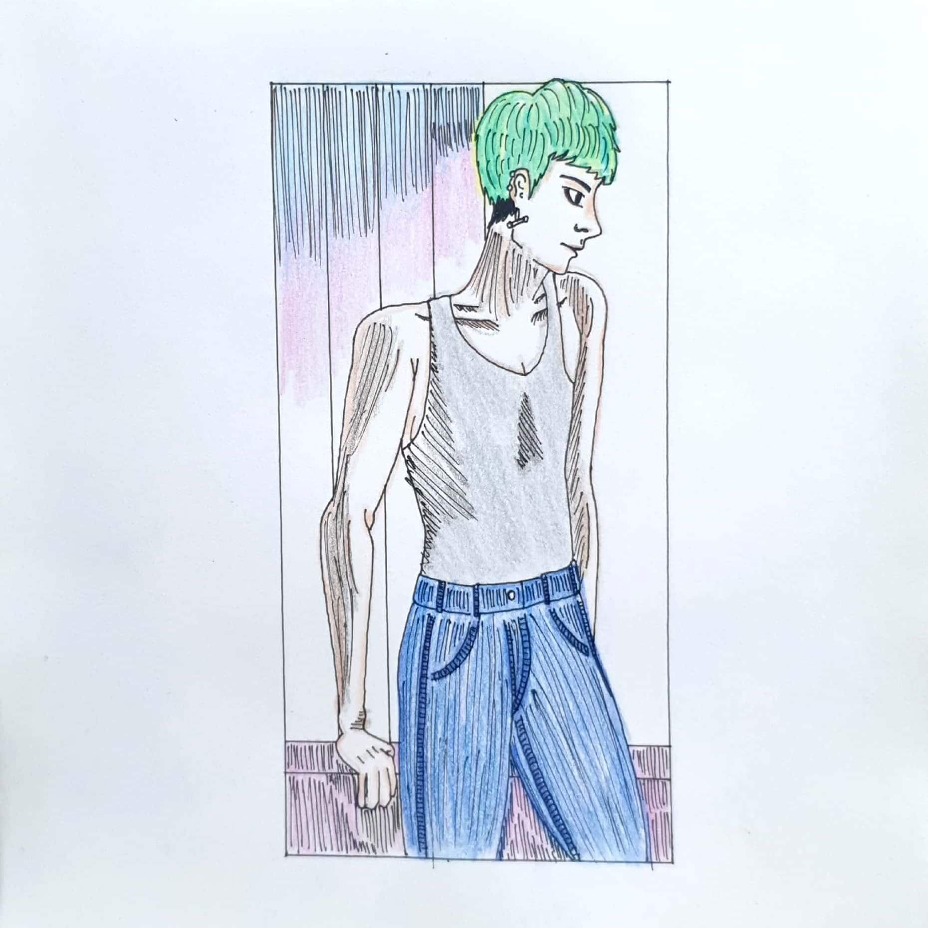  Hey 헤이 / 일러스트 그림 드로잉 / 인물화 그리기