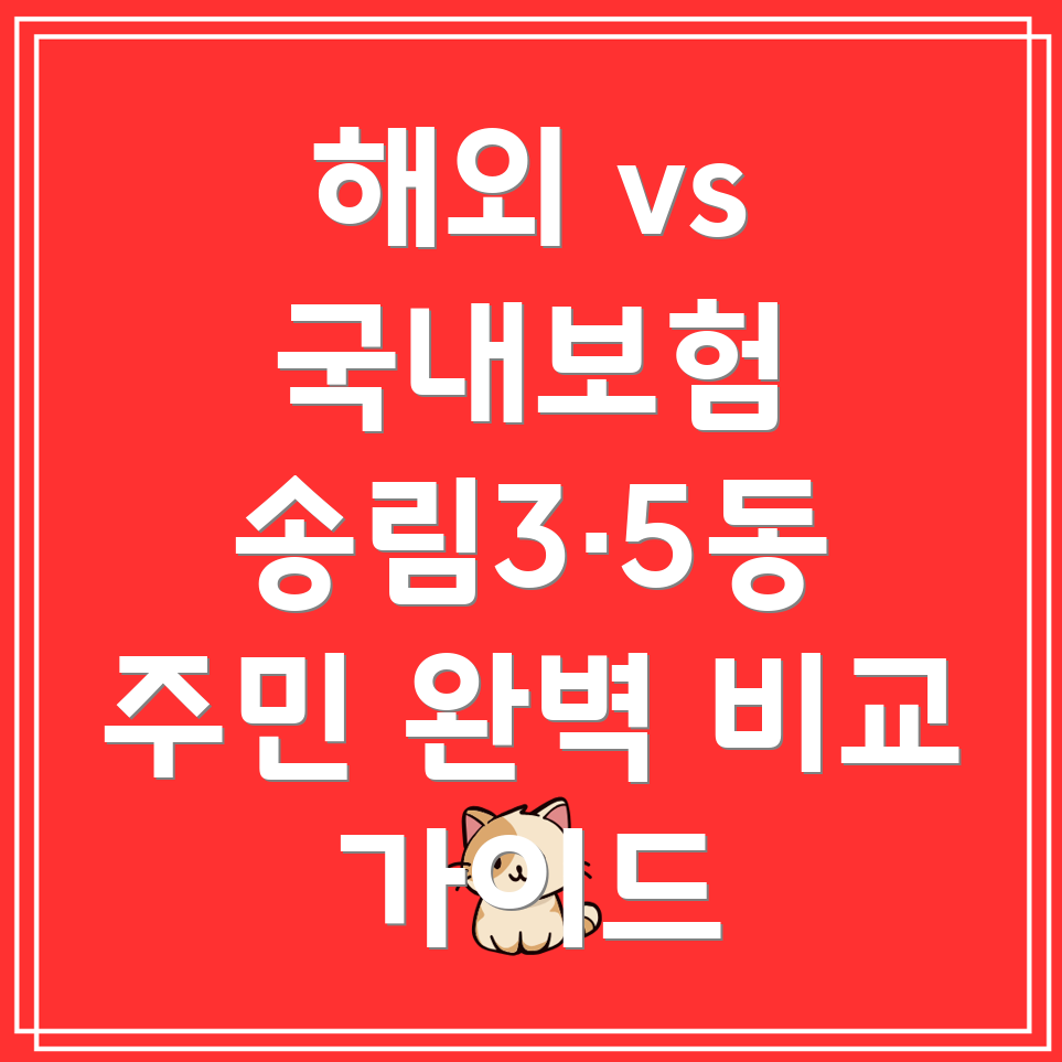 해외보험 국내보험 비교