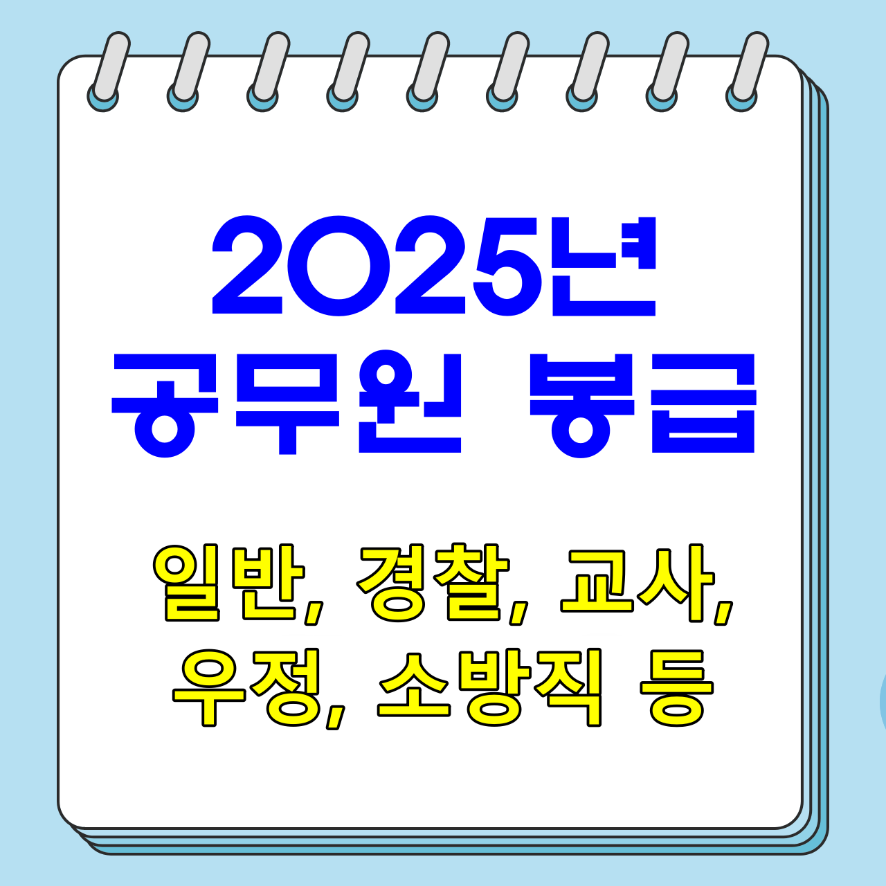 2025년 공무원 봉급
