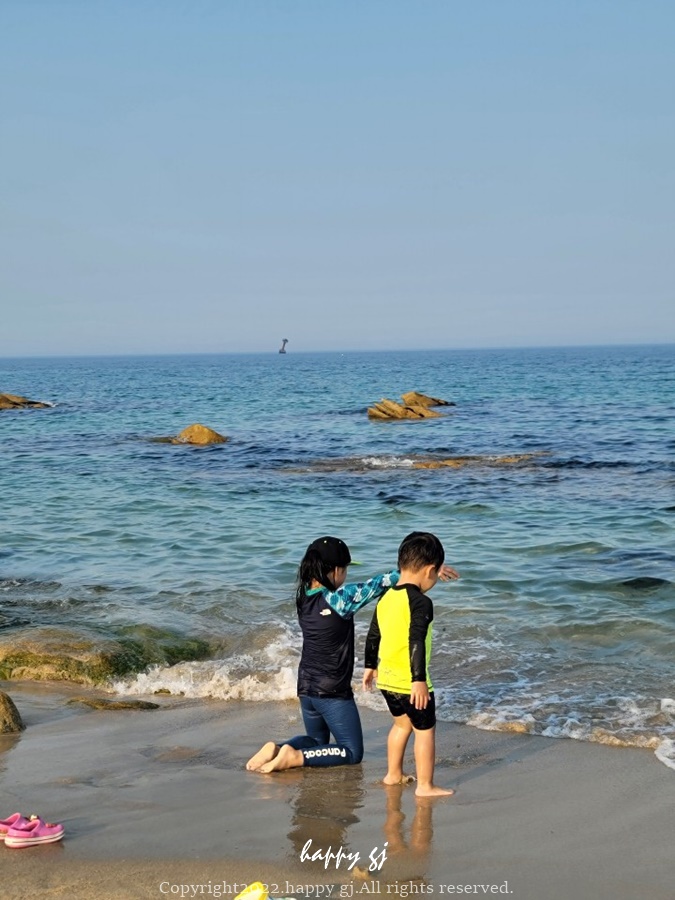 아야진 해수욕장 아이랑 물놀이(파도없고 물 따뜻한곳 위치 알려드림)