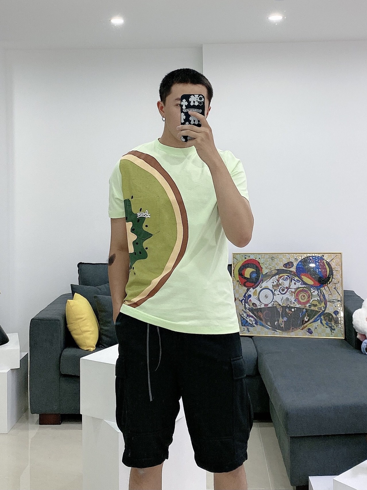  [LOEWE] 로에베 PARROT 프린트 포켓 반팔 티셔츠
