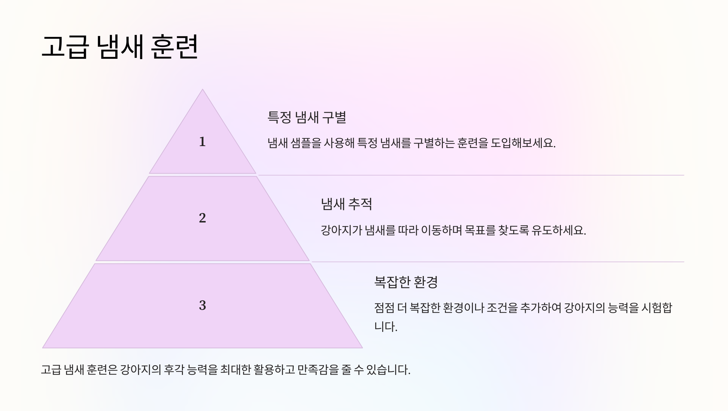 고급 냄새 훈련