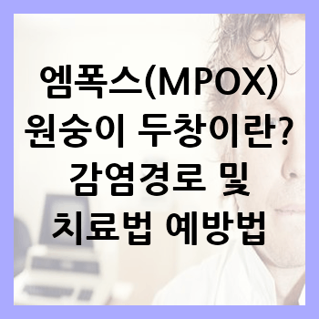  엠폭스(MPOX) 원숭이 두창이란? 감염경로 및 치료법/예방법