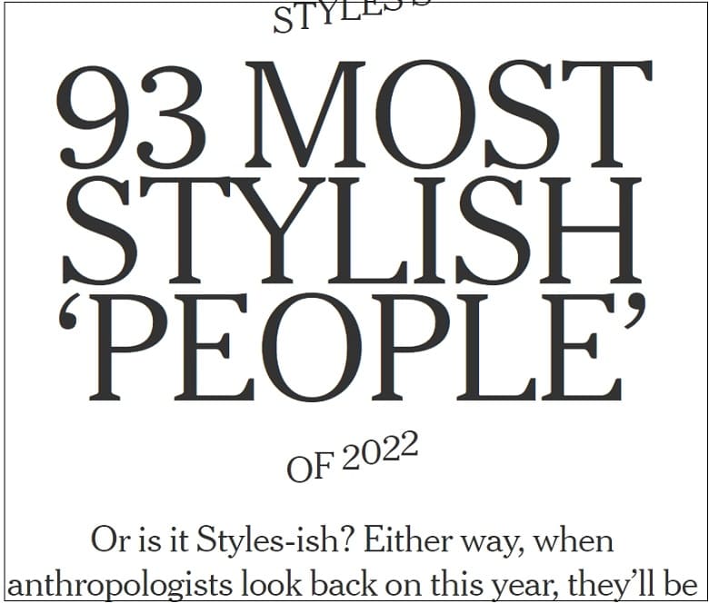 세계 최고 동안 여성 &#39;마사 스튜어트&#39;의 분석 VIDEO: The 93 Most Stylish ‘People’ of 2022