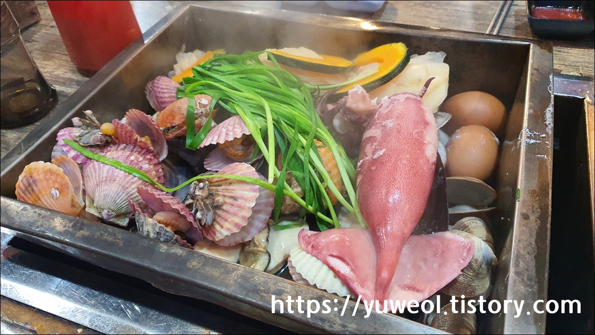  인천 신포동 조개찜 맛집 통큰 조개찜