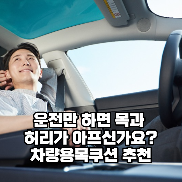 운전만 하면 아픈 내 몸, 자세를 바르게! 차량용목쿠션 추천