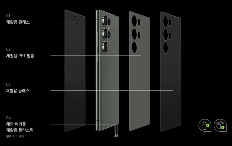 Galaxy S23 Ultra 재활용 소재