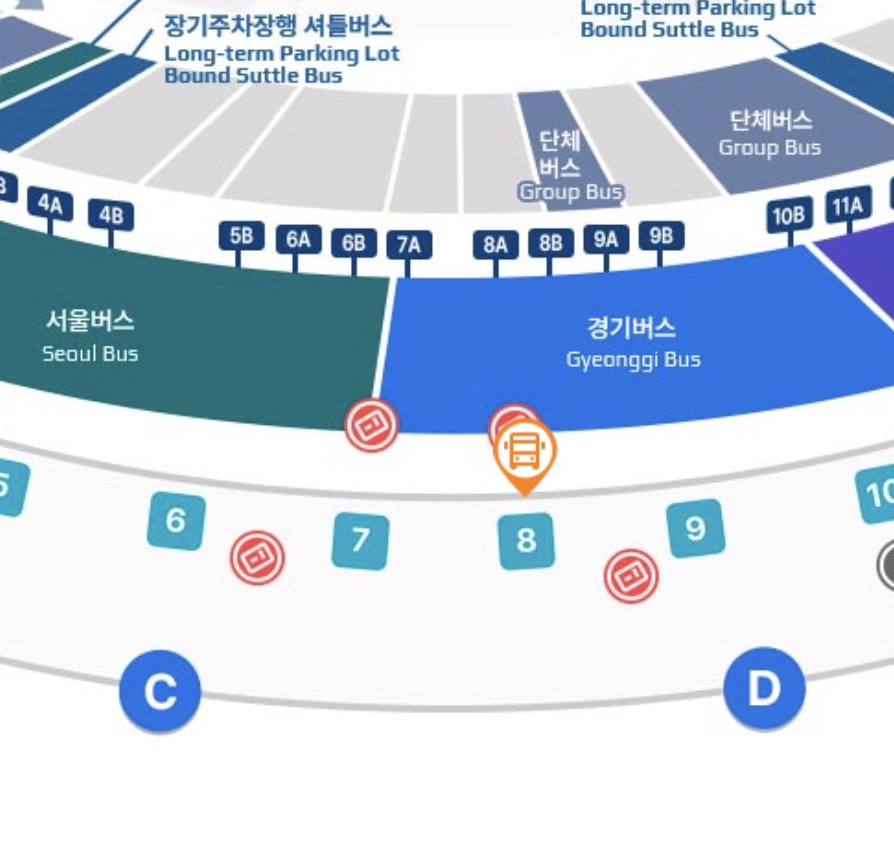 N7001 제1 여객터미널 탑승위치