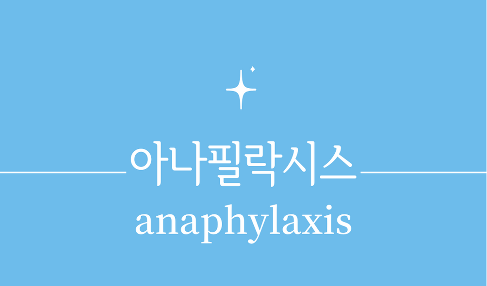 &#39;아나필락시스(anaphylaxis)&#39;