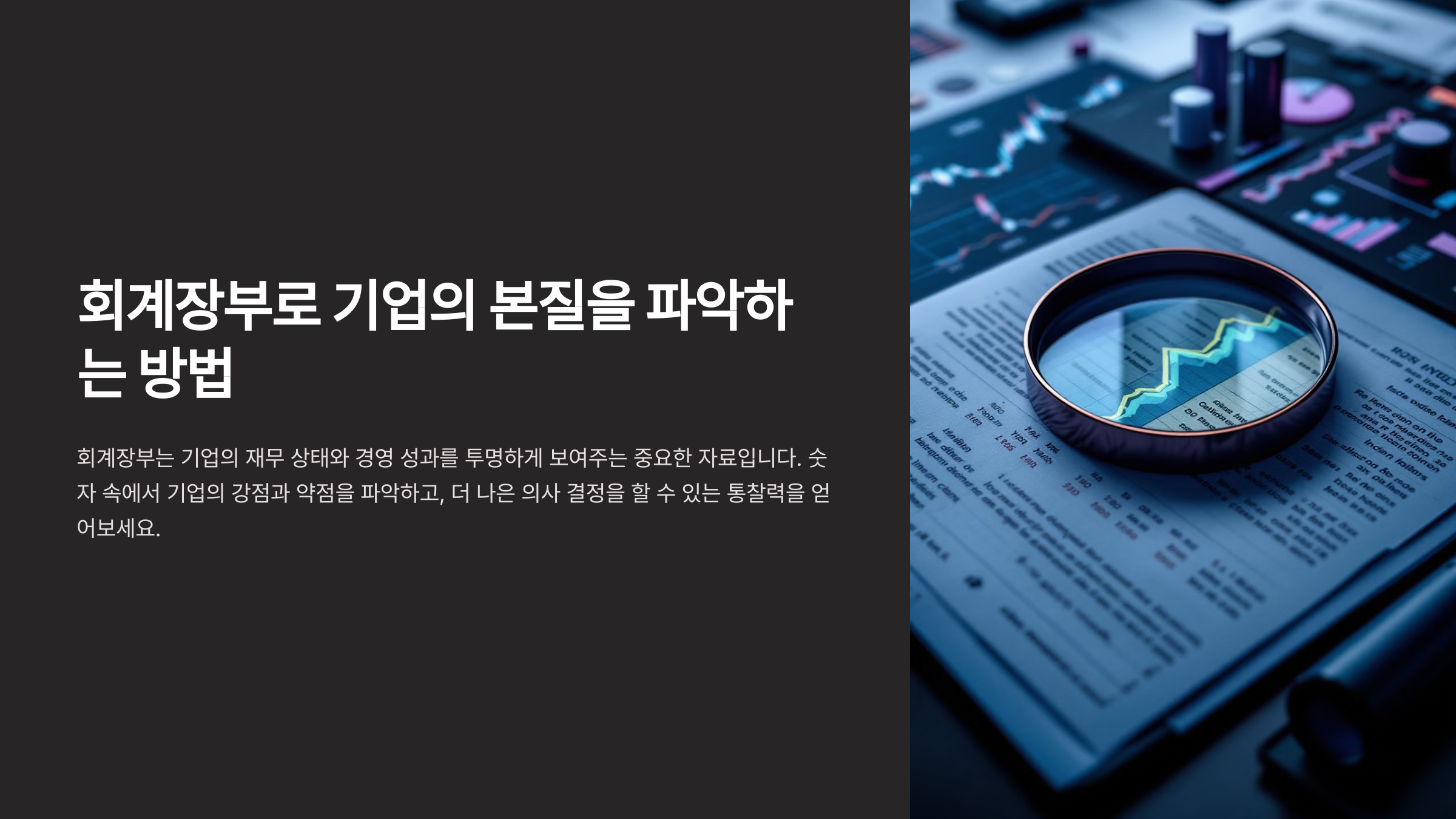 회계장부로 기업의 본질을 파악하는 방법