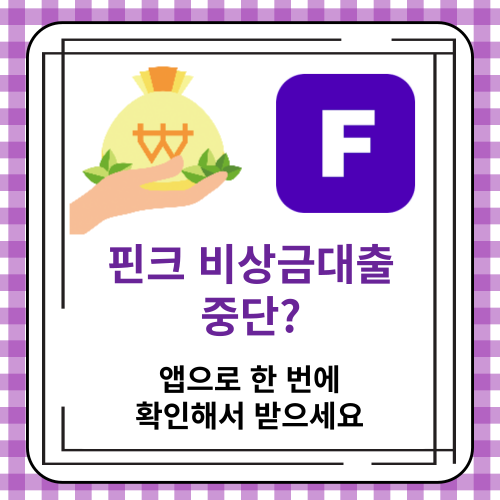 핀크 비상금대출 중단? - 앱으로 한 번에 확인해서 받으세요 디시