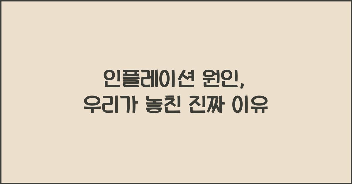 인플레이션 원인  