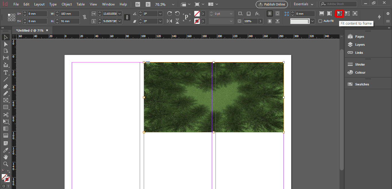 인디자인-프레임에-내용-맞추기