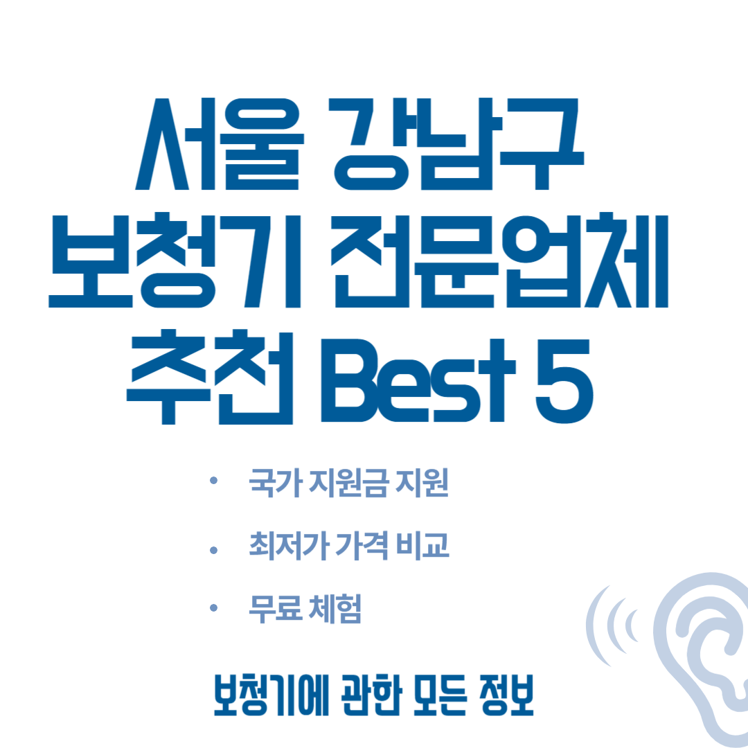 서울 강남구 보청기 전문업체 추천 Best 5ㅣ가격 비교 사이트ㅣ노인(국가)지원금ㅣ렌탈ㅣ무료체험 블로그 썸내일 사진