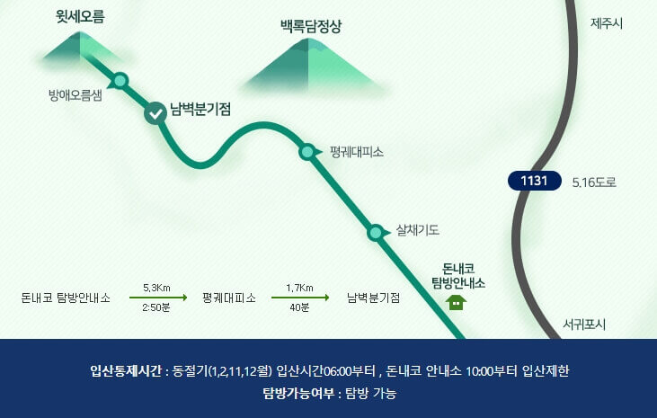 등반 코스 지도