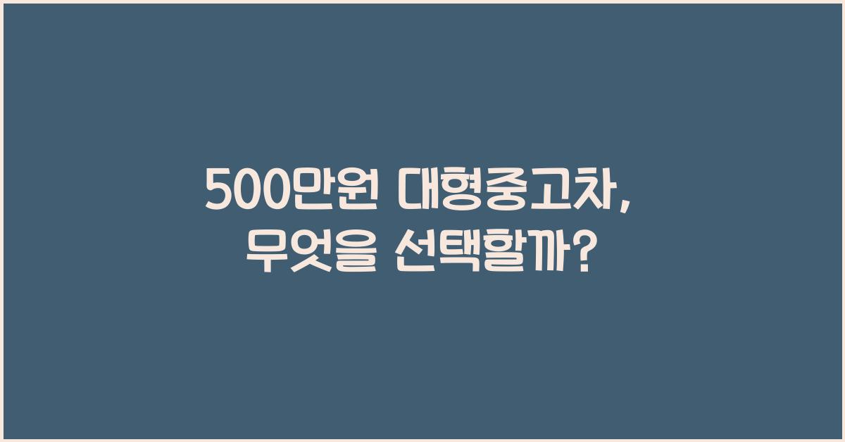 500만원 대형중고차
