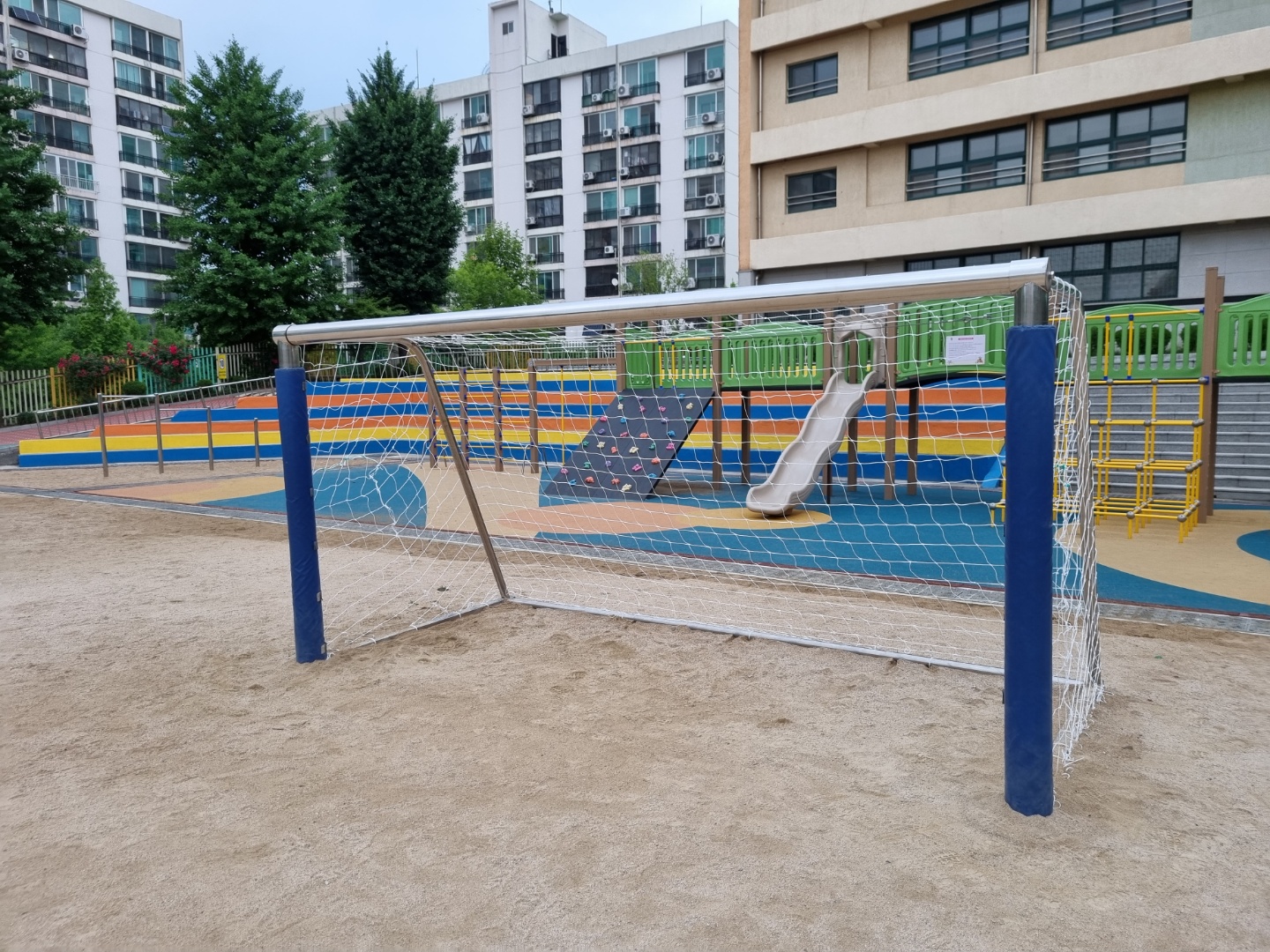  [날개스포츠] 서울문백초등학교 축구골망 교체, 축구골망 설치 작업