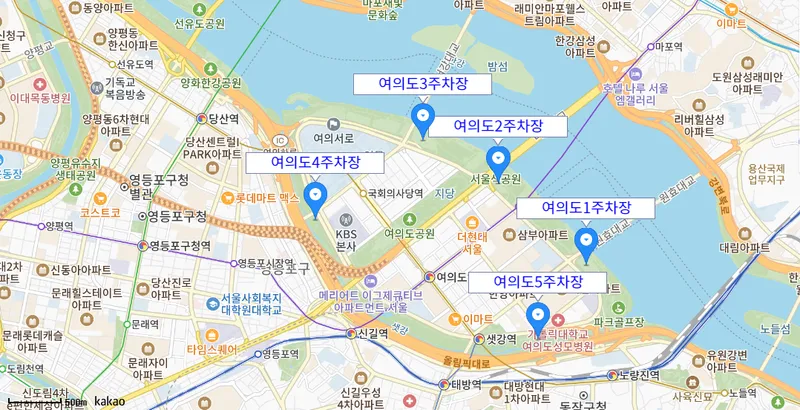 서울의달 열기구 여의도공원 주차