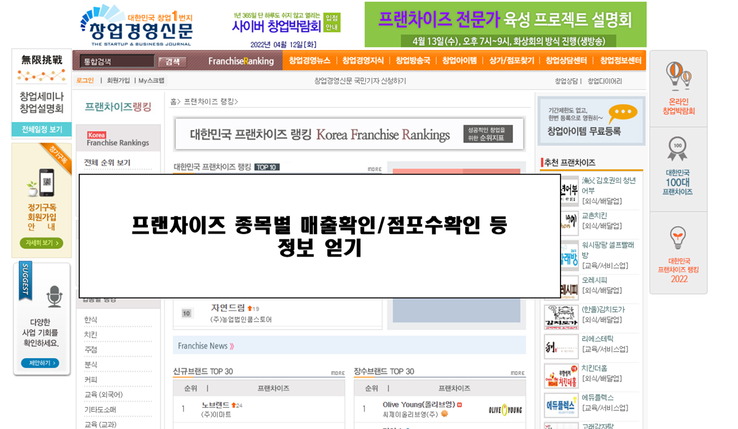  창업 아이템 선정 (프랜차이즈 VS 독립창업)