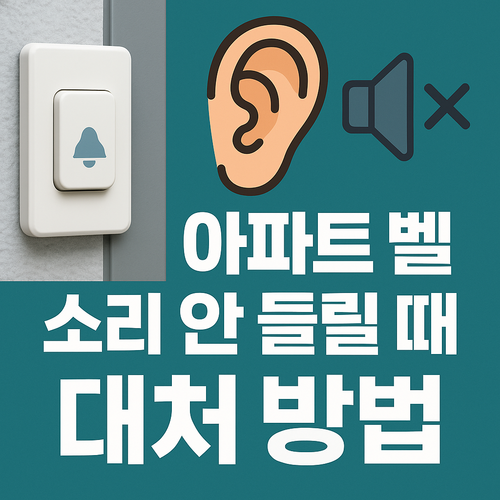 아파트 벨 소리 안 들릴 때