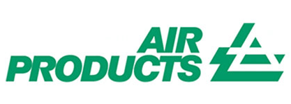 Air Products의 로고 초록색 글씨로 Air Products라 적혀있다.