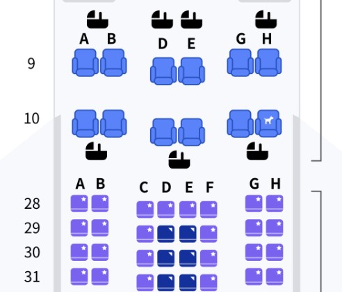 대한항공-A330-여객기-좌석-배치-구조도