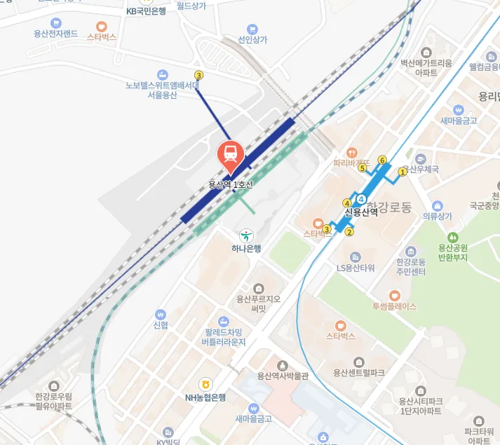 용산역 노선도