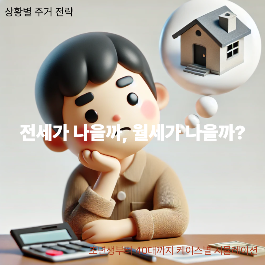 전세,월세 고민하는 사진