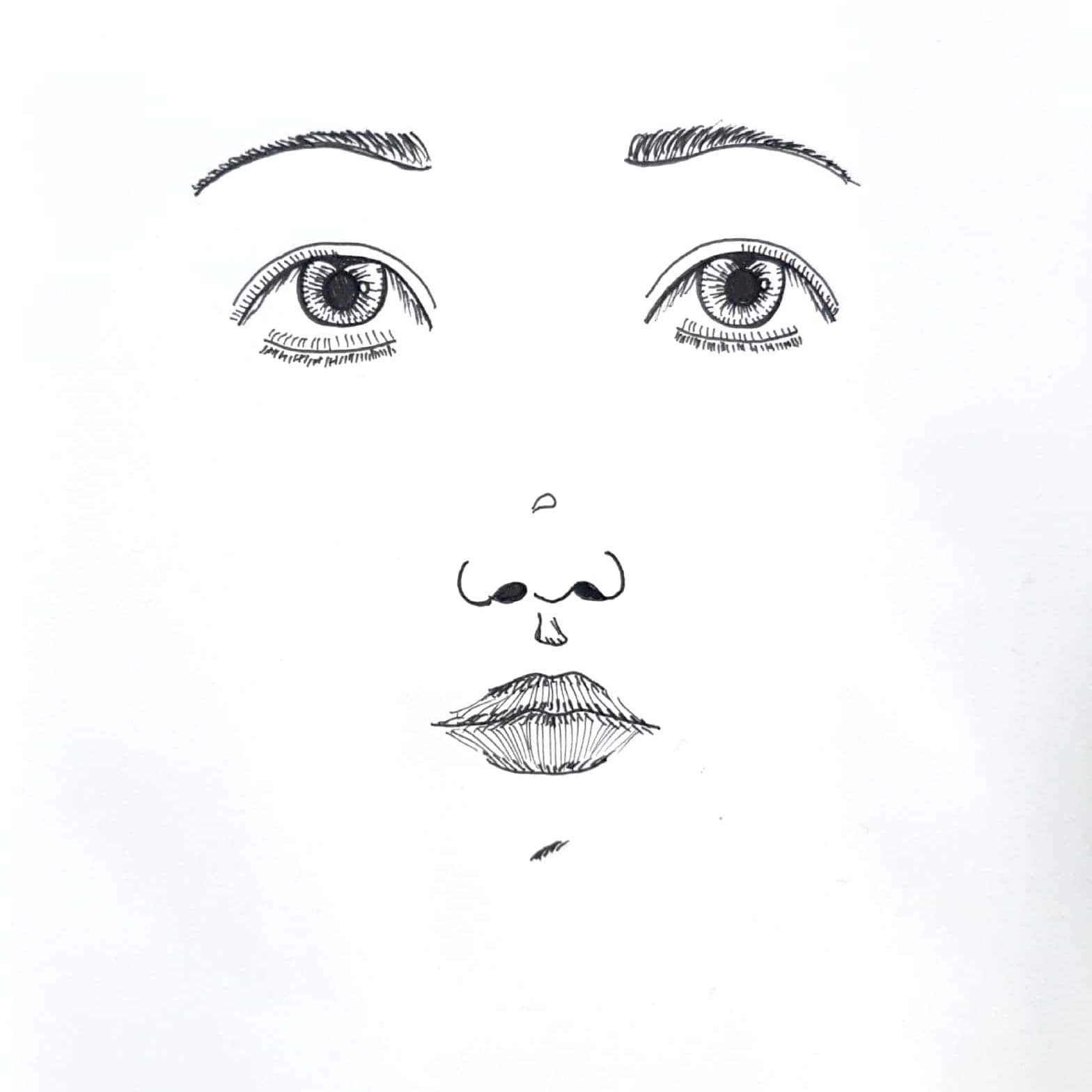  Worry 걱정 / 일러스트레이션 그림 드로잉 / 인물화 그리기