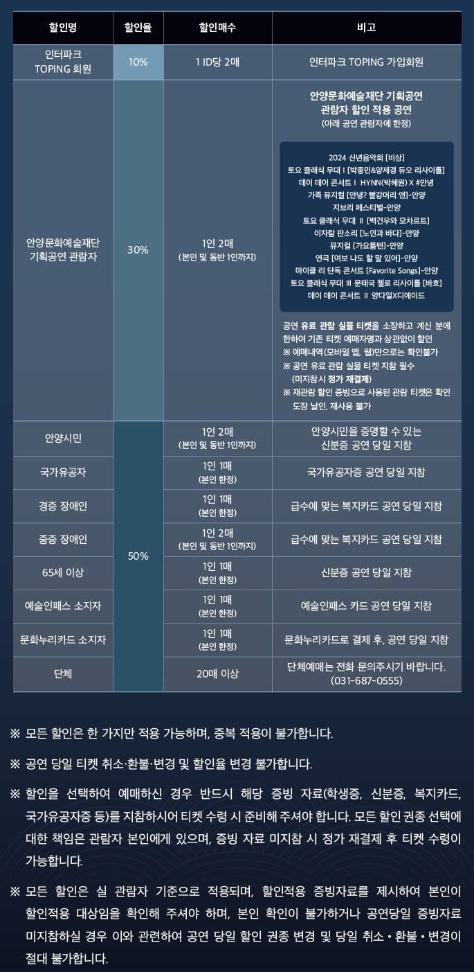 2025 신년음악회 - 안양 티켓 할인