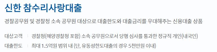  신한은행 참수리사랑대출 자격 및 한도, 금리 알아보기