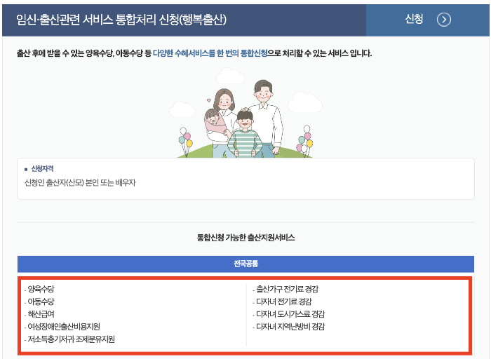 행복출산-원스톱시스템-정부24