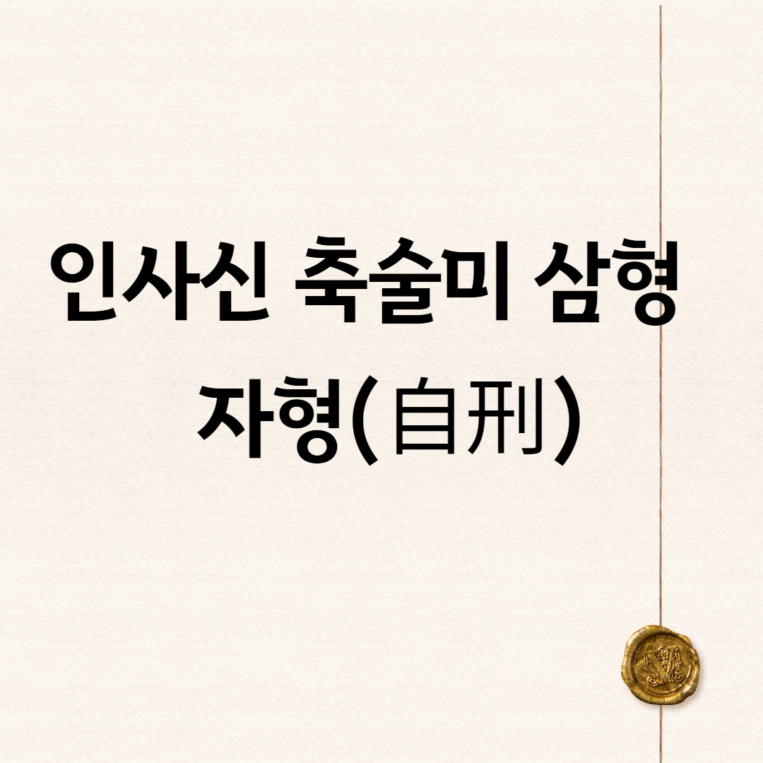  인사신,축술미삼형과 자형