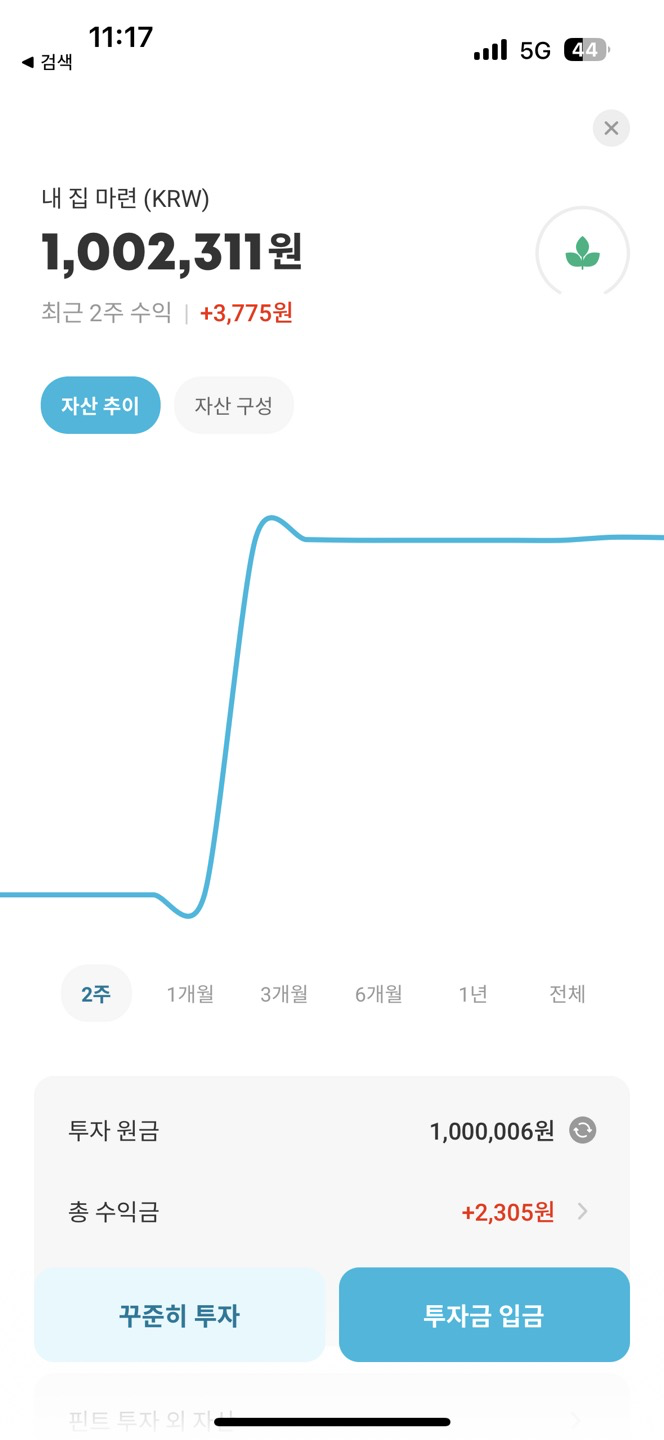 핀트 1주차 수익 인증