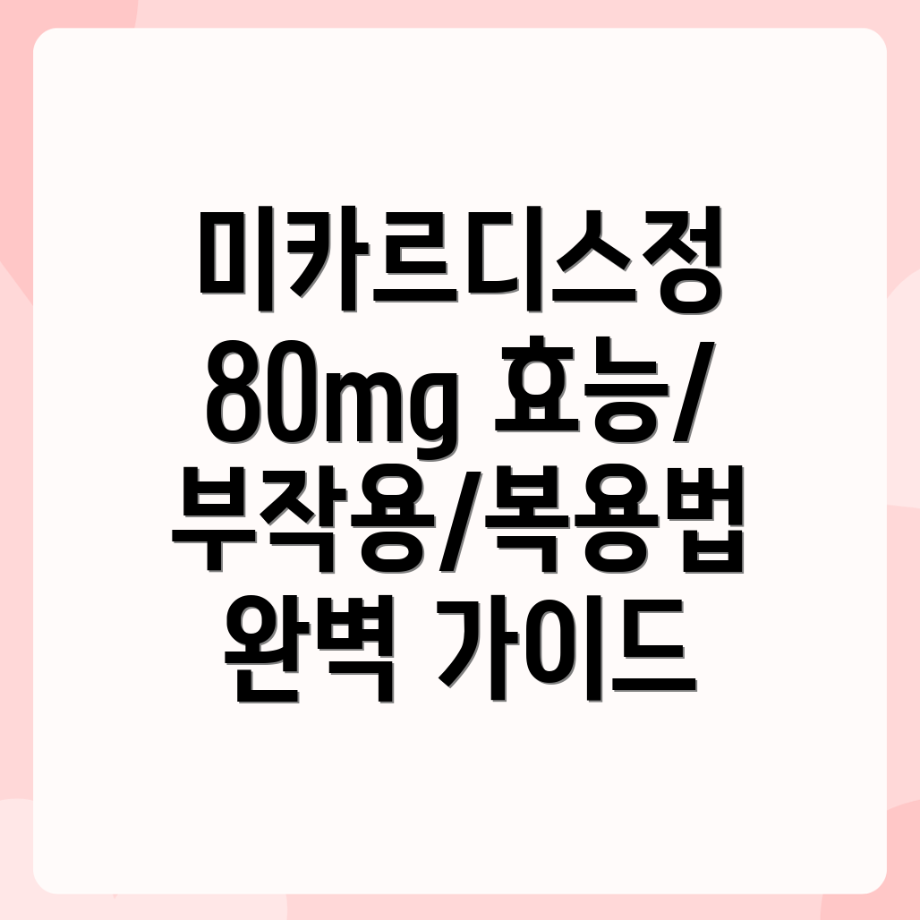 미카르디스정 80mg