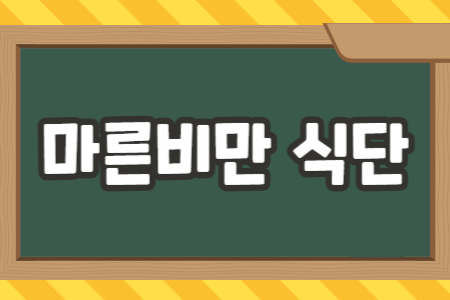 마른비만 식단