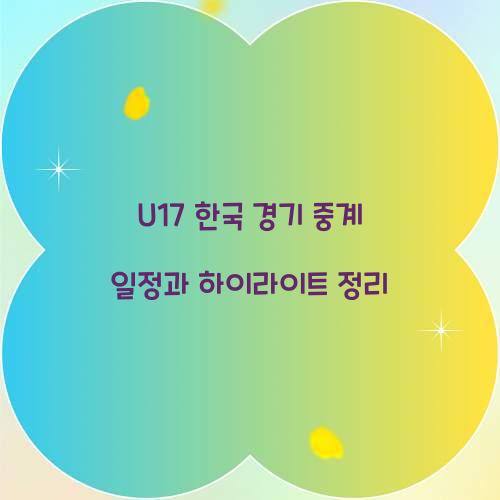 U17 한국 경기