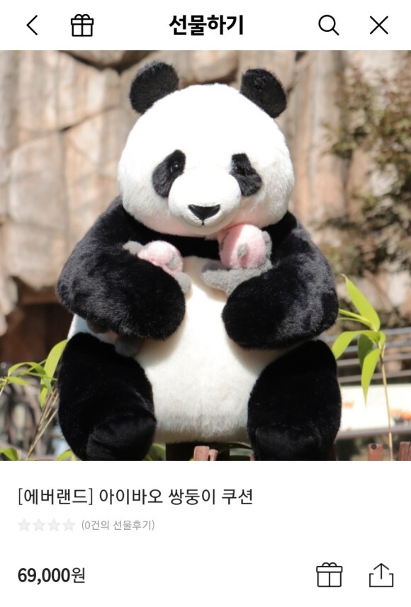  카카오 선물하기 | 아이바오 푸바오 루이바오 후이바오 인형