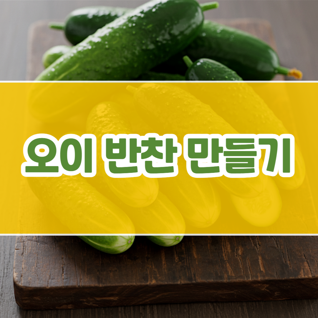 오이 효능, 종류 : 요리 반찬 레시피