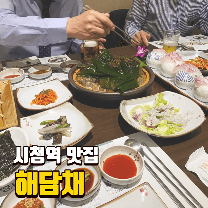  [시청역 맛집] 해담채 / 건강한 해초요리 해산물 전문점 솔직후기 / 시청역 회식