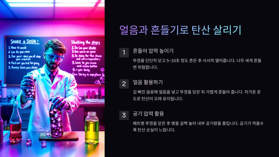 얼음과 함께 흔들어 주는 방법