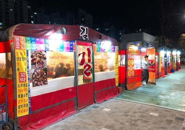 Seoul, street food stalls